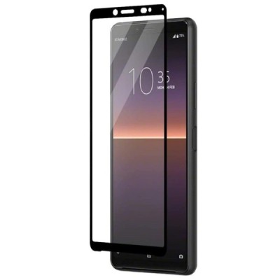Sony Xperia 10 II 3D Rewan Tempered Glass melns ekrāna aizsargstikls | Vacins.lv