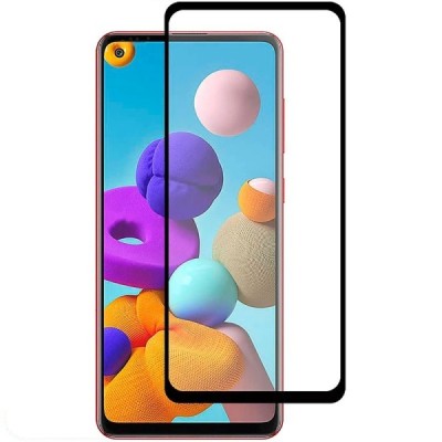 Samsung Galaxy A21s (A217) „Rurihai“ Tempered Glass melns ekrāna aizsargstikls | Vacins.lv