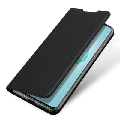 Samsung Galaxy S10 Lite (G970) „Dux Ducis“ Skin sērijas melns ādas atvērams maciņš | Vacins.lv