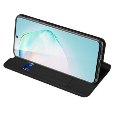 „Dux Ducis“ Skin серии Samsung Galaxy S10 Lite (G970) чёрный кожаный чехол-книжка | Vacins.lv
