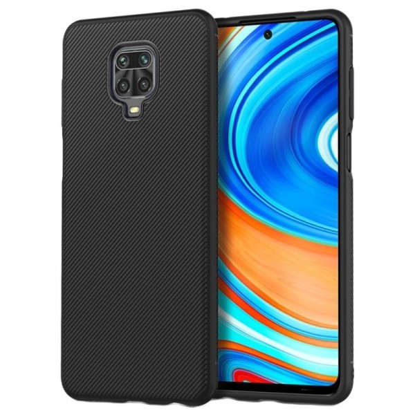 „Lenuo“ твердый силиконовый (TPU) чехол - чёрный (Redmi Note 9 Pro)