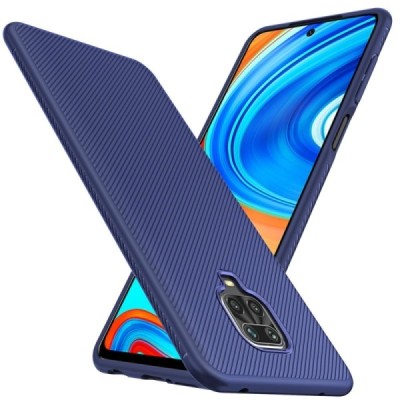 Xiaomi Redmi Note 9 Pro Lenuo твердый силиконовый чехол из TPU синего цвета | Vacins.lv