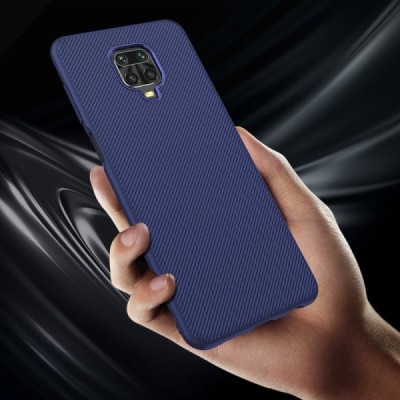 Xiaomi Redmi Note 9 Pro Lenuo твердый силиконовый чехол из TPU синего цвета | Vacins.lv