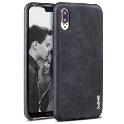 „X-Level“ Vintage серии Huawei P20 черный кожаный чехол | Vacins.lv