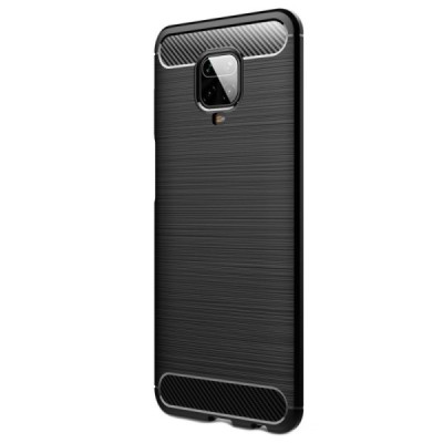 Xiaomi Redmi Note 9 Pro „Carbon“ cieta silikona (TPU) melns telefona maciņš (apvalks) | Vacins.lv