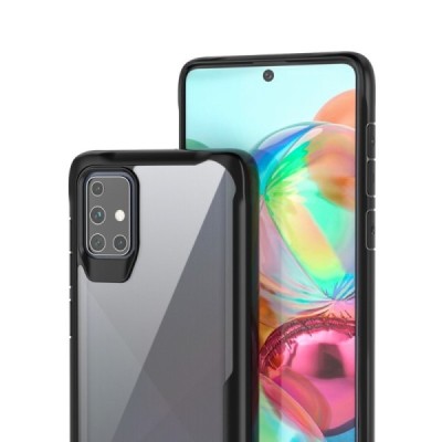 Samsung Galaxy A71 (5G) „Armor“ dzidrs apmales melnā krāsā apvalks | Vacins.lv