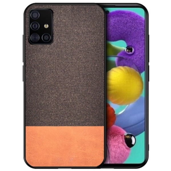 „Bi-Color“ Splicing ādas apvalks - brūns (Galaxy A51)