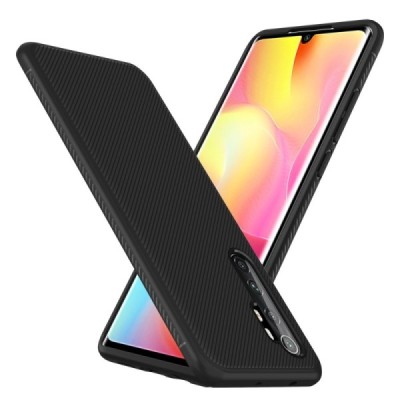 Xiaomi Mi Note 10 Lite твердый силиконовый чехол (TPU) - чёрный | Vacins.lv