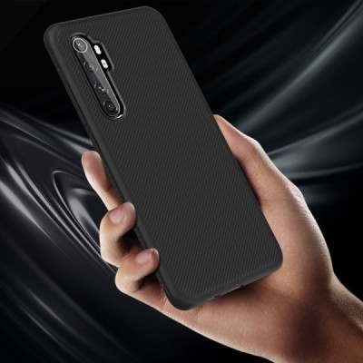 Xiaomi Mi Note 10 Lite твердый силиконовый чехол (TPU) - чёрный | Vacins.lv