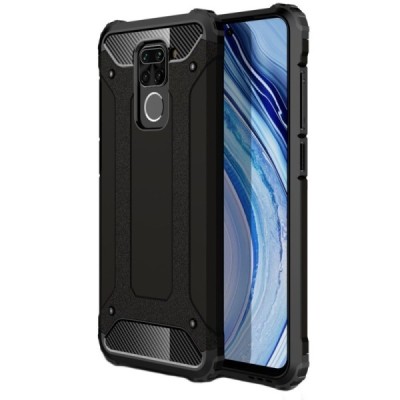 Xiaomi Redmi Note 9 усиленный защитный чёрный твердый силиконовый чехол (TPU) | Vacins.lv