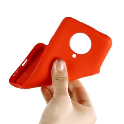 Xiaomi Poco F2 Pro Shell cieta silikona (TPU) sarkans apvalks | vacins.lv