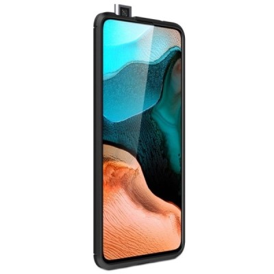 Xiaomi Poco F2 Pro „Mofi“ Carbon твердый силиконовый чехол (TPU) - черный | Vacins.lv