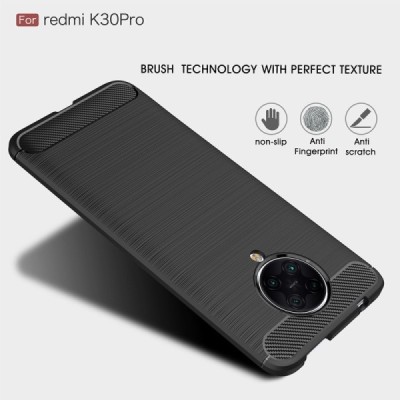 Xiaomi Poco F2 Pro „Mofi“ Carbon твердый силиконовый чехол (TPU) - черный | Vacins.lv