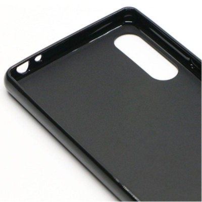 Sony Xperia L4 cieta silikona (TPU) melns apvalks | vacins.lv