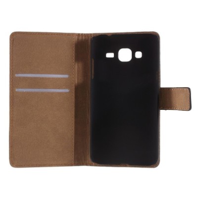 Samsung Galaxy S5 mini (G800) atvēramais ādas melns Casual maciņš (maks) | Vacins.lv