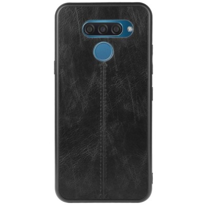 „Bi-Color“ Splicing LG Q60 чёрный кожаный чехол | Vacins.lv