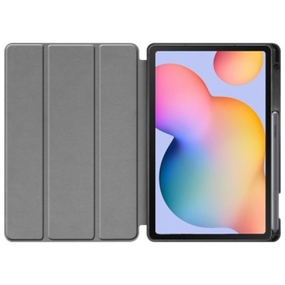 Samsung Galaxy Tab S6 Lite 10.4 (P615, P610, P613, P619) черный кожаный чехол-книжка с местом для стилуса | Vacins.lv