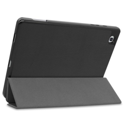 Samsung Galaxy Tab S6 Lite 10.4 (P615, P610, P613, P619) черный кожаный чехол-книжка с местом для стилуса | Vacins.lv