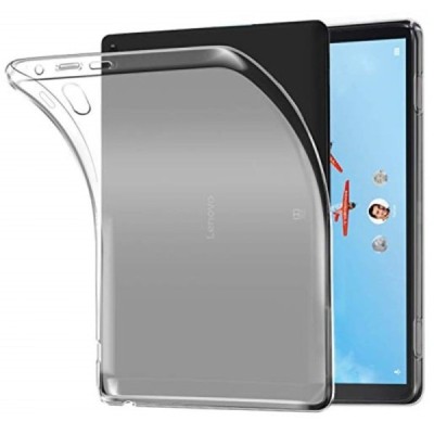 Lenovo Tab E10 (TB-X104F) твердый силиконовый прозрачный чехол из TPU - задняя часть | Vacins.lv
