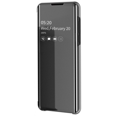 Huawei P30 Lite открываемый чёрный пластиковый чехол-книжка | Vacins.lv