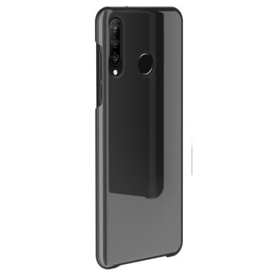 Huawei P30 Lite открываемый чёрный пластиковый чехол-книжка | Vacins.lv