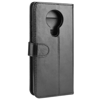 Nokia 5.3 открываемый чёрный кожаный чехол - книжка | Vacins.lv