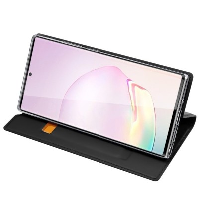 „Dux Ducis“ Skin серии Samsung Galaxy Note 20 Ultra (N986F) чёрный кожаный чехол-книжка | Vacins.lv