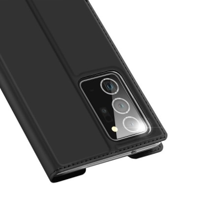 „Dux Ducis“ Skin серии Samsung Galaxy Note 20 Ultra (N986F) чёрный кожаный чехол-книжка | Vacins.lv