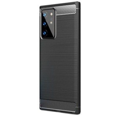 Samsung Galaxy Note 20 Ultra (N986F) „Carbon“ твердый силиконовый чехол (TPU) - черный | Vacins.lv