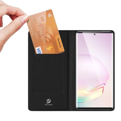 „Dux Ducis“ Skin серии Samsung Galaxy Note 20 (N980F) чёрный кожаный чехол-книжка | Vacins.lv