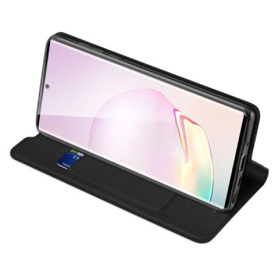 „Dux Ducis“ Skin серии Samsung Galaxy Note 20 (N980F) чёрный кожаный чехол-книжка | Vacins.lv