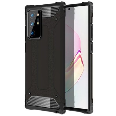 Samsung Galaxy Note 20 Ultra (N986F) усиленный защитный чёрный твердый силиконовый чехол (TPU) | Vacins.lv