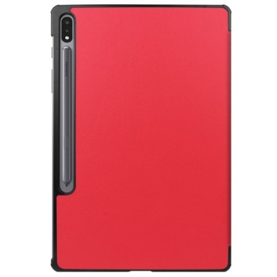 Samsung Galaxy Tab S7 FE 12.4", S7+ 12.4" (T976) красный кожаный чехол-книжка (складной) | Vacins.lv