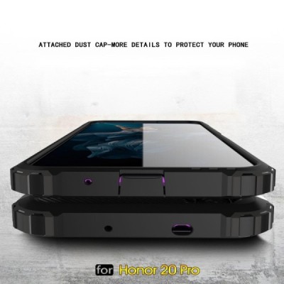 Pastiprinātas aizsardzības melns Huawei Honor 20 Pro apvalks | Vacins.lv