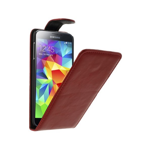 Klasisks atvēramais futrālis - sarkans (Galaxy S5 / S5 Neo)