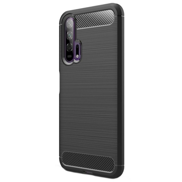 „Carbon“ твердый силиконовый чехол (TPU) - черный (Honor 20 Pro)