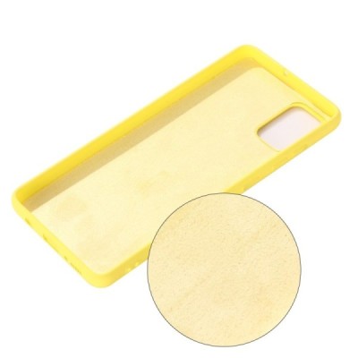 Samsung Galaxy A71 (A715F) Shell cieta silikona (TPU) dzeltens apvalks | vacins.lv