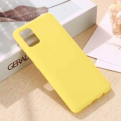 Samsung Galaxy A71 (A715F) Shell cieta silikona (TPU) dzeltens apvalks | vacins.lv
