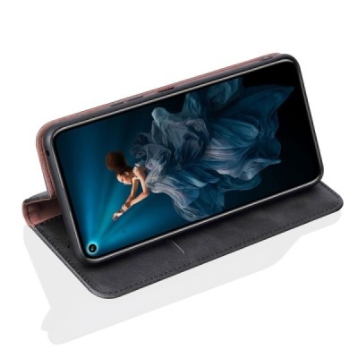 Huawei Honor 20 Pro Deluxe ādas atvēramais melns maciņš (maks) | Vacins.lv