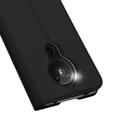 „Dux Ducis“ Skin серии Nokia 5.3 (2020) чёрный кожаный чехол-книжка | Vacins.lv