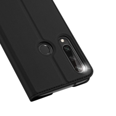 Huawei Y6p „Dux Ducis“ Skin sērijas melns ādas atvērams maciņš | Vacins.lv