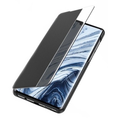 Xiaomi Mi Note 10 Lite (Note 10, Note 10 Pro) View Line melns atvērams maciņš (maks) | Vacins.lv