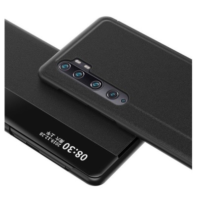 Xiaomi Mi Note 10 Lite (Note 10, Note 10 Pro) View Line melns atvērams maciņš (maks) | Vacins.lv