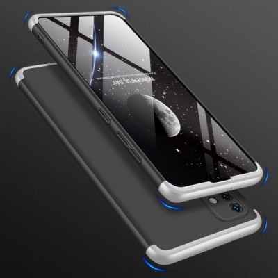 Samsung Galaxy A51 (A515) Thin Fit 360“  melns futrālis apmāles sudrabā krāsā | Vacins.lv