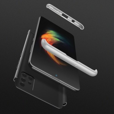 Samsung Galaxy A51 (A515) Thin Fit 360“  melns futrālis apmāles sudrabā krāsā | Vacins.lv