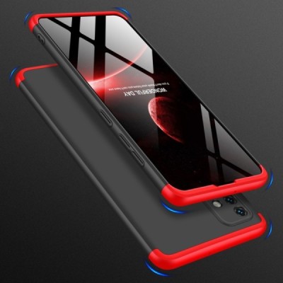 Samsung Galaxy A51 (A515) Thin Fit 360“  melns futrālis apmāles sarkanā krāsā | Vacins.lv