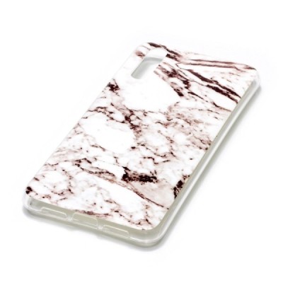 Huawei P20 „Marble“ cieta silikona (TPU) balts apvalks | vacins.lv