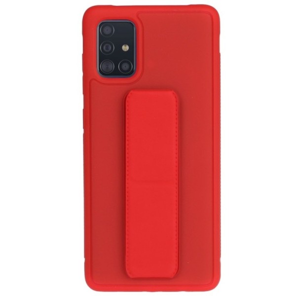 „Finger Grip“ Kickstand твердый силиконовый (TPU) чехол - красный (Galaxy A71)