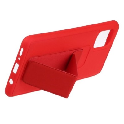 Samsung Galaxy A71 (A715F) „Finger Grip“ Kickstand твердый силиконовый чехол из TPU красного цвета | Vacins.lv