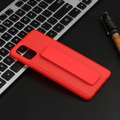 Samsung Galaxy A71 (A715F) „Finger Grip“ Kickstand твердый силиконовый чехол из TPU красного цвета | Vacins.lv